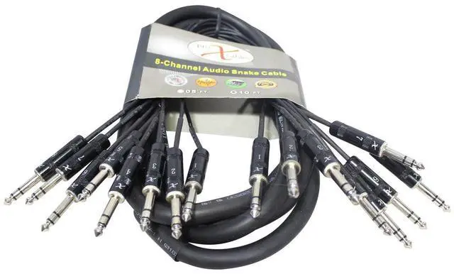 Alt view image 3 of 3 - ProX XC-8TRS10 10' 8-Channel TRS-M to TRS-M Balanced Audio Snake Cable
