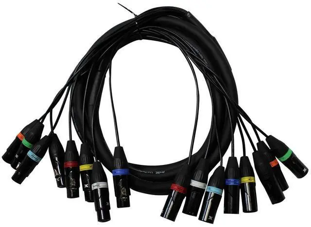 Main image of ProX XC-8XLR10 8' 8-Channel XLR3F to XLR3M Balanced Snake Cable