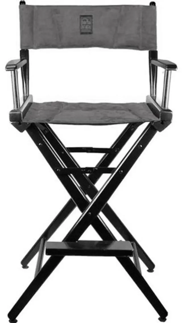 Main image of Porta Brace Director's Chair with Black Frame and Ultra Suede Seat, 30" Height
