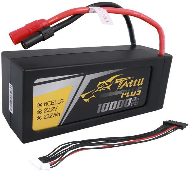 Main image of Tattu Plus 10000mAh 22.2V 25C 6S Lipo Battery with AS150+XT150 Plug