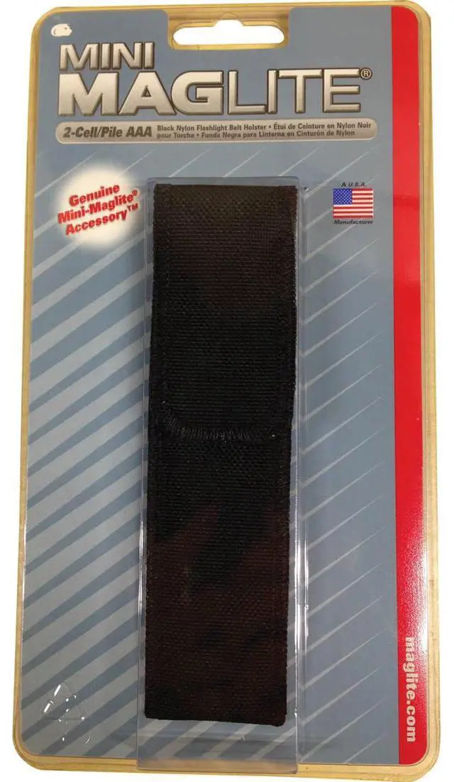 Alt view image 2 of 2 - MagLite AM3A026 Nylon Full Flap Holster for AAA Mini, Black