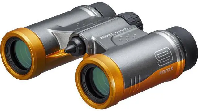 Alt view image 11 of 13 - PENTAX Binoculars UD 9x21 Gray and Orange Lightweight Body
