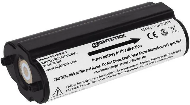 Main image of Nightstick 3.7V 2600mA Replacement Lithium-ion Rechargeable Battery for 5522 Series LED Lights