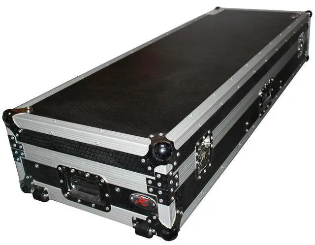 Alt view image 4 of 6 - ProX XS-TMC1012WLTFSTND Flight Case DJ Coffin for 10" or 12" Mixer and 2 1200 style Turntables in Standard Mode W-Wheels and Laptop Shelf