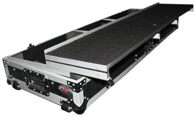 Alt view image 5 of 6 - ProX XS-TMC1012WLTFSTND Flight Case DJ Coffin for 10" or 12" Mixer and 2 1200 style Turntables in Standard Mode W-Wheels and Laptop Shelf