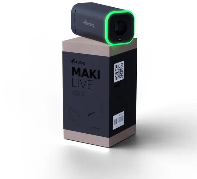 Alt view image 8 of 14 - BirdDog Maki Live 8.2MP 4K UltraHD NDI|HX3 Battery Powered Live Streaming 3X Box Camera, Black