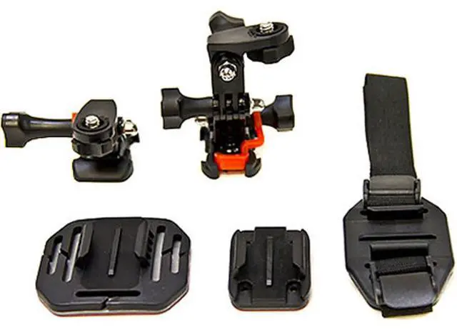 Alt view image 5 of 8 - Vivitar Pro Series Curved Helmet, Flat Surface & Vented Helmet Mounts for GoPro & All Action Cameras
