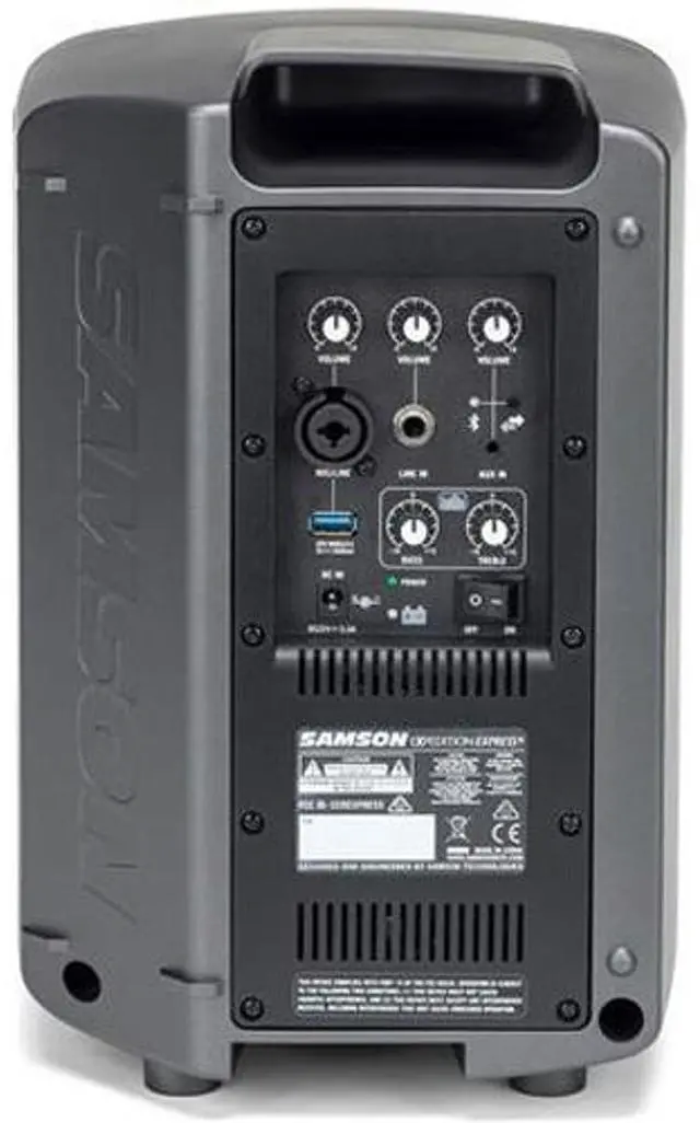 Alt view image 16 of 16 - Samson Expedition Express+ 6" 2-Way 75W Portable PA System with Wired Microphone