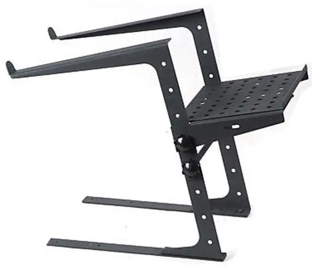 Alt view image 2 of 3 - ProX T-ULPS200 Universal Portable Desktop Laptop Stand with 2nd Tier Shelf and Mounting Clamps for DJ Cases