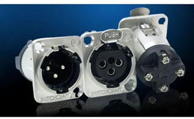 Main image of Switchcraft E Series 3 Pin XLR Male Connector with Screw Terminals, Gold Pins, Black Finish