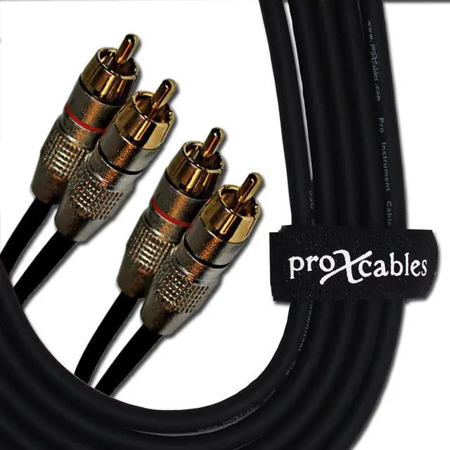 Alt view image 6 of 6 - ProX Dual RCA to Dual RCA Cable, 10', Gold Plated