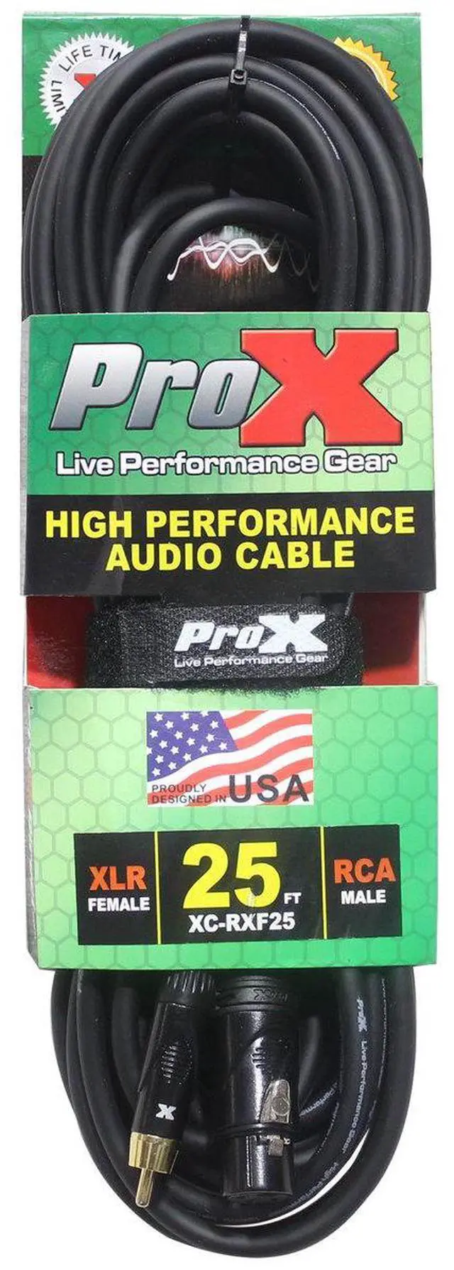 Alt view image 3 of 9 - ProX 25ft RCA to XLR Male XC-RXF25 (deluxe)