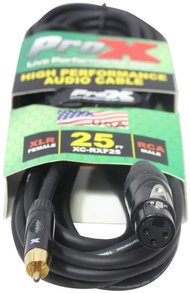 Alt view image 4 of 9 - ProX 25ft RCA to XLR Male XC-RXF25 (deluxe)