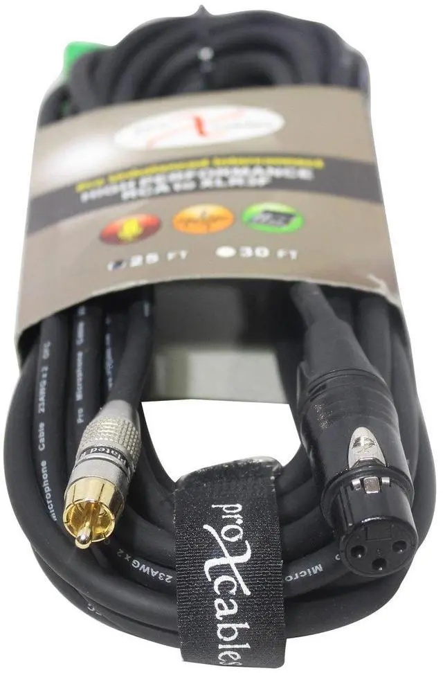 Alt view image 6 of 9 - ProX 25ft RCA to XLR Male XC-RXF25 (deluxe)