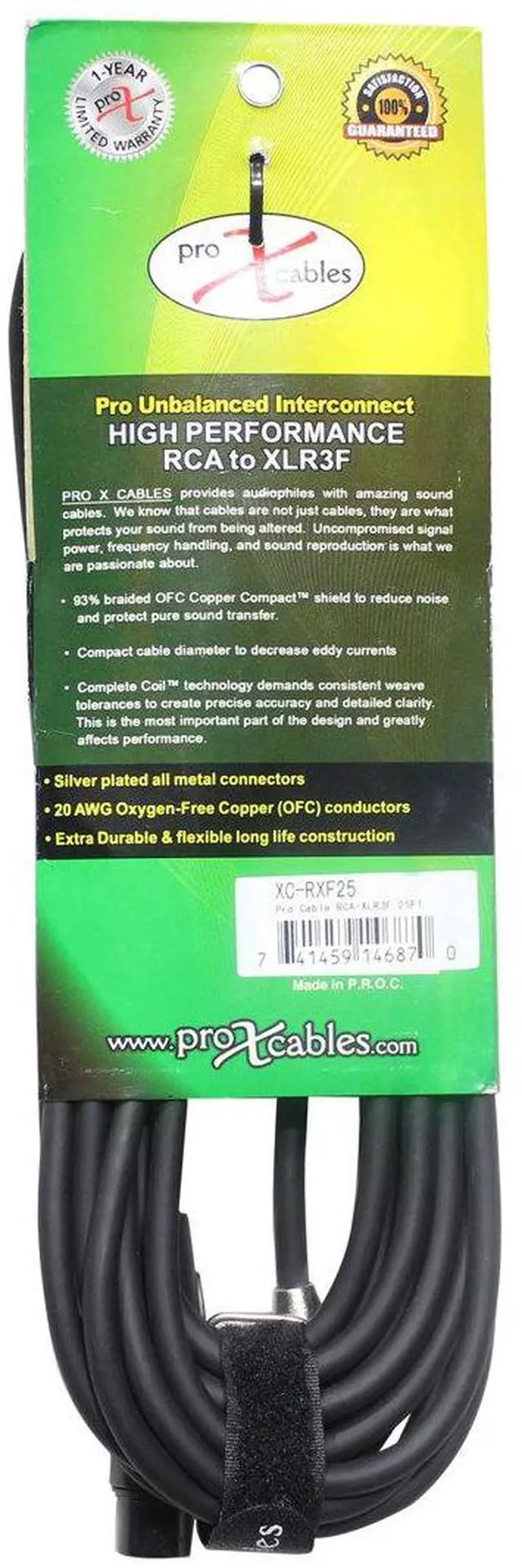 Alt view image 7 of 9 - ProX 25ft RCA to XLR Male XC-RXF25 (deluxe)