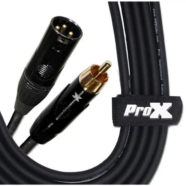 Alt view image 2 of 2 - ProX XC-RXM25 25' Ft. High Performance XLR Male to RCA Male Unbalanced Audio Cable
