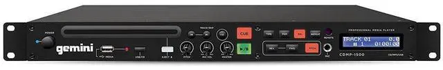 Alt view image 9 of 10 - GEMINI CDMP-1500 1U Single CD/MP3/USB Player
