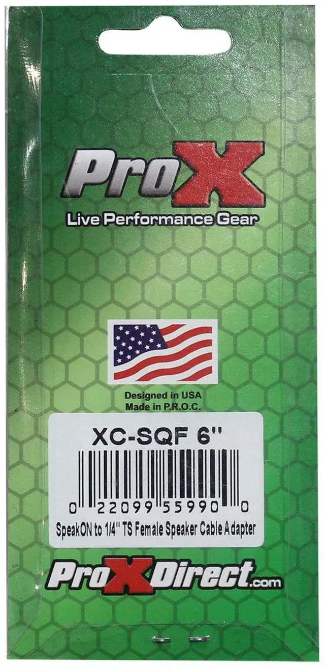 Alt view image 4 of 7 - ProX XC-SQF 6" 12AWG SpeakOn to 1/4" TS-F High Performance Speaker Cable