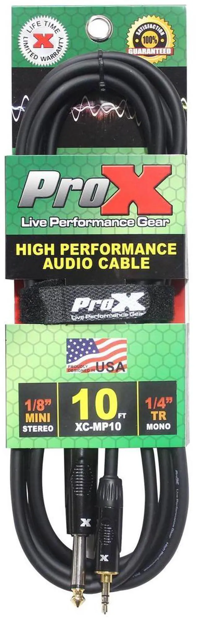 Main image of ProX XC-MP10 10' 1/8" (3.5mm) TRS-M Mini to TS-M Unbalanced High Performance Audio Cable