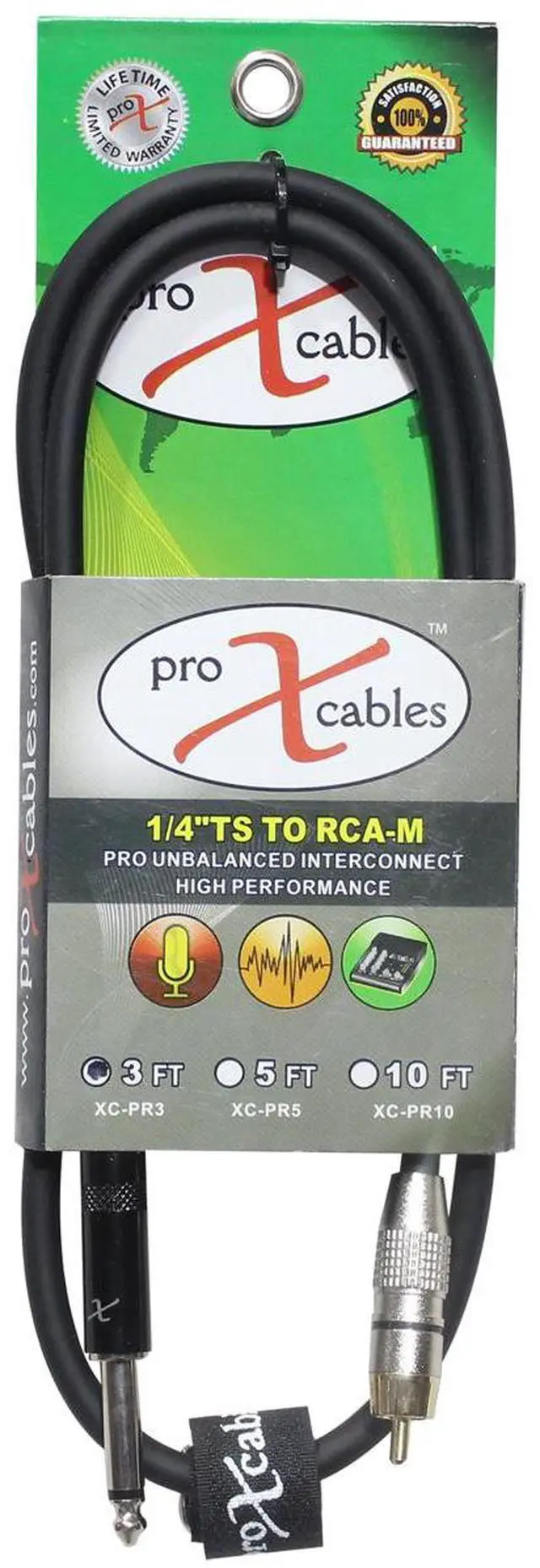 Alt view image 3 of 6 - ProX XC-PR03 | 3\' 1/4 to RCA Cable