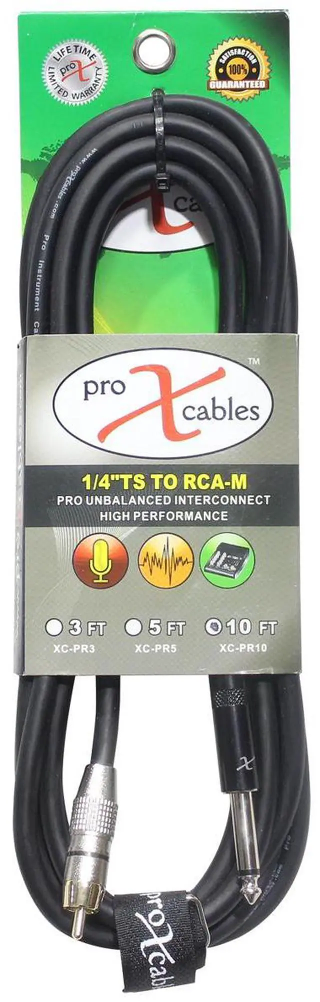 Alt view image 3 of 6 - ProX XC-PR10 | 10\' 1/4 to RCA Cable
