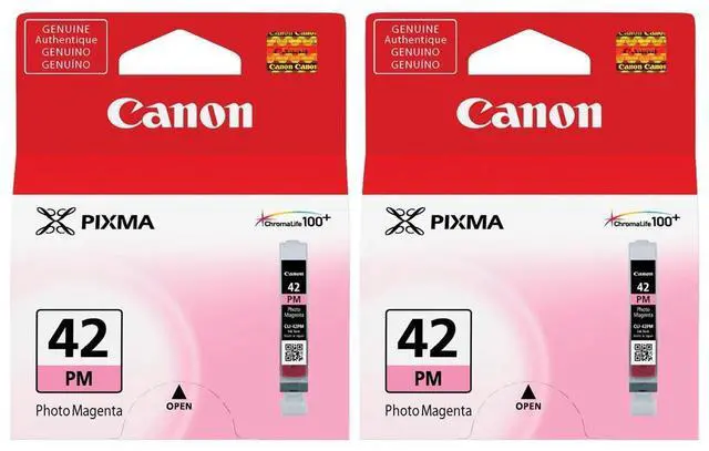 Main image of Canon CLI-42 Photo Magenta Ink Cartridge for Pixma PRO-100 Inkjet Photo Printer, 2-Pack