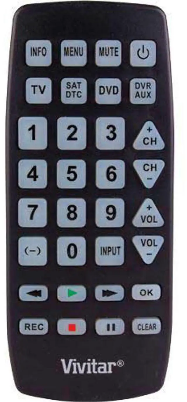 Alt view image 3 of 3 - Vivitar Large Universal Remote Control