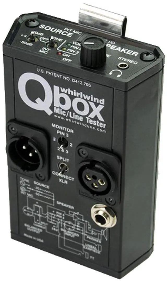 Alt view image 9 of 10 - Whirlwind Qbox REV 2 Mic and Line Tester