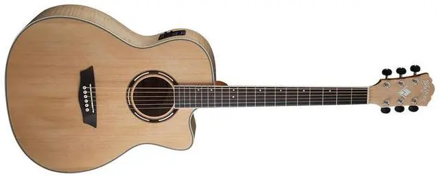 Alt view image 8 of 8 - Washburn AG40CEK-A Apprentice Grand-Auditorium Cutaway Acoustic-Electric Guitar
