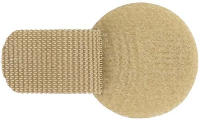 Main image of Wireless Mic Belts Cable Discs Management Tabs, Tan, 50-Pack #AC-DISC-50-T