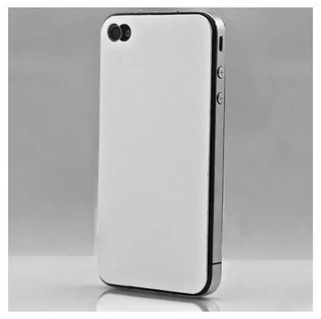 Alt view image 2 of 7 - Slickwraps Leather Series White Glacier Skin for iPhone 4/4S SW-AIP4-GLACIER