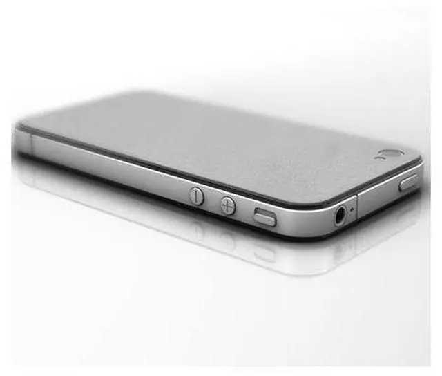 Alt view image 6 of 7 - Slickwraps Leather Series White Glacier Skin for iPhone 4/4S SW-AIP4-GLACIER