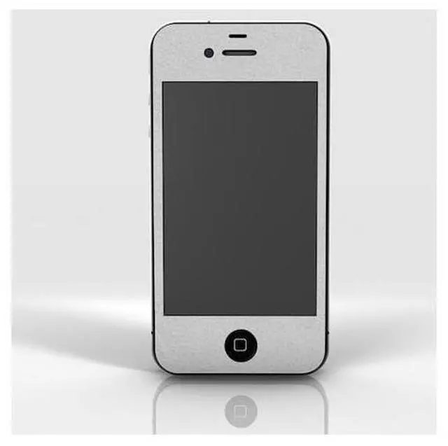 Alt view image 3 of 7 - Slickwraps Leather Series White Glacier Skin for iPhone 4/4S SW-AIP4-GLACIER