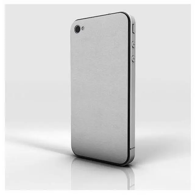 Alt view image 5 of 7 - Slickwraps Leather Series White Glacier Skin for iPhone 4/4S SW-AIP4-GLACIER