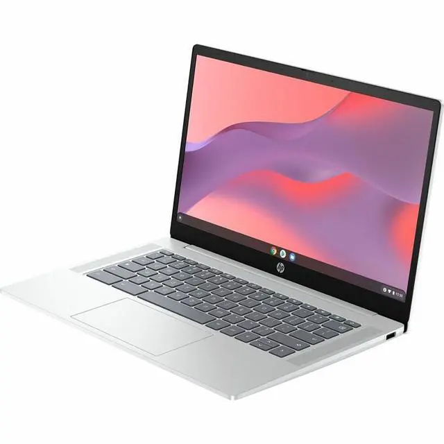 Alt view image 3 of 13 - HP Chromebook 14a-nf0010nr 14" HD Laptop, Intel N100 0.8GHz, 4GB RAM, 64GB eMMC, ChromeOS, Sky Black