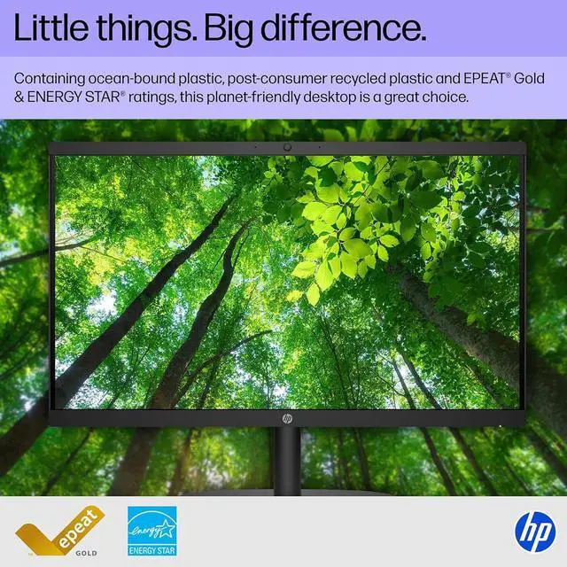 Alt view image 6 of 16 - HP 22-dg0340 21.5" Full HD All-in-One Desktop Computer, Intel N200 1.0GHz, 8GB RAM, 512GB SSD, Windows 11 Home, Jet Black