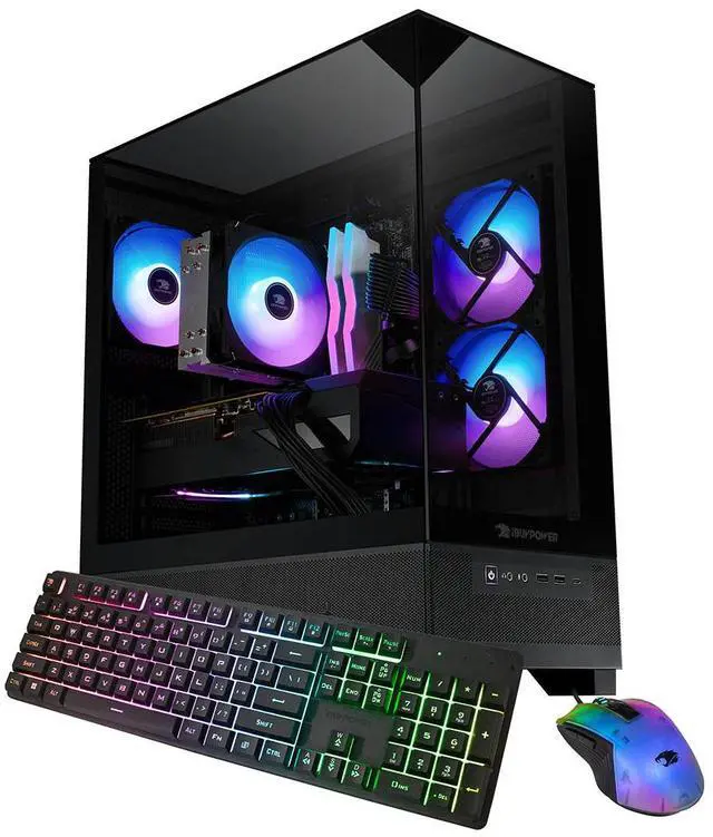 Alt view image 8 of 14 - iBUYPOWER Element SE Gaming PC Desktop - AMD Ryzen 5 5500 - NVIDIA GeForce RTX 5060 8GB - 16GB DDR4 - 1TB NVMe SSD - ESA5N5601
