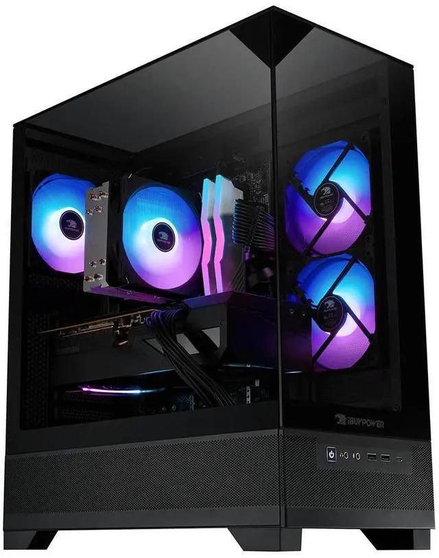 Alt view image 9 of 14 - iBUYPOWER Element SE Gaming PC Desktop - AMD Ryzen 5 5500 - NVIDIA GeForce RTX 5060 8GB - 16GB DDR4 - 1TB NVMe SSD - ESA5N5601