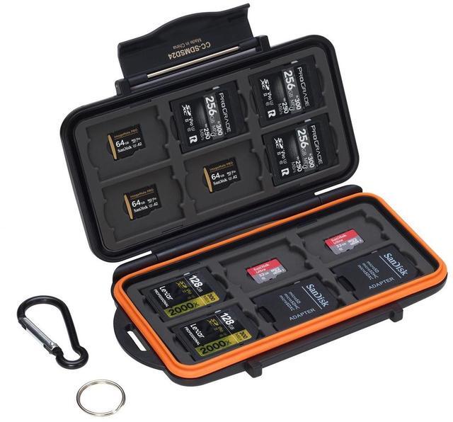 Main image of Slinger Card Caddy Memory Card Case for SD & microSD Cards, Black #CC-SDMSD24