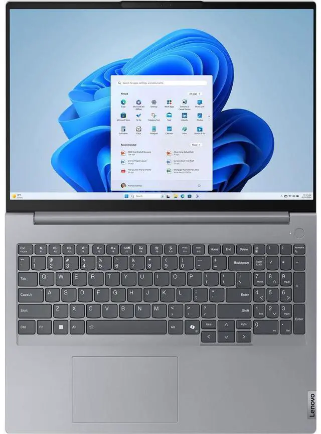 Alt view image 12 of 12 - Lenovo ThinkBook 16 Gen 7 16.0" Touch Screen AMD Ryzen 7 7735HS AMD Radeon 680M 16GB Memory 512 GB SSD Windows 11 Pro 21MW0003US