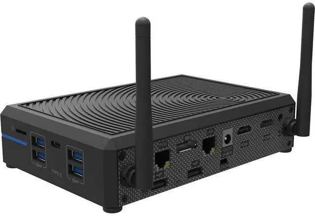 Alt view image 5 of 5 - Azulle Byte4 Pro Mini Desktop Computer with PoE N5105 4GB 64GB Flash W11P Black