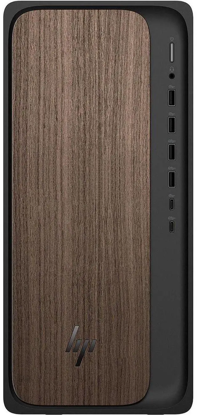 Alt view image 2 of 15 - HP OmniDesk M03-0010 AI Desktop Computer, Intel Core Ultra 5 225 3.3GHz, 16GB RAM, 512GB SSD, Windows 11 Home, Jack Black/Dark Wood