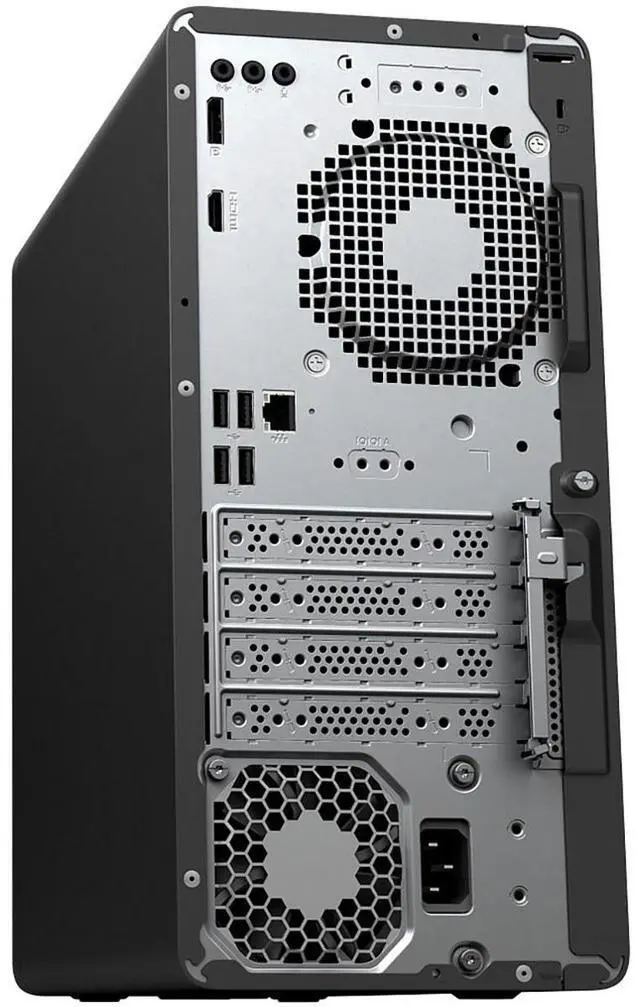 Alt view image 4 of 15 - HP OmniDesk M03-0010 AI Desktop Computer, Intel Core Ultra 5 225 3.3GHz, 16GB RAM, 512GB SSD, Windows 11 Home, Jack Black/Dark Wood