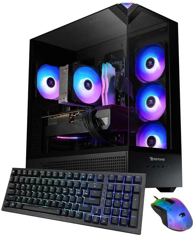 Alt view image 2 of 14 - iBUYPOWER Element Gaming PC Desktop - Intel Core i9 14900F, NVIDIA GeForce RTX 5070 12GB, 32GB DDR5 RGB RAM, 1TB NVMe SSD