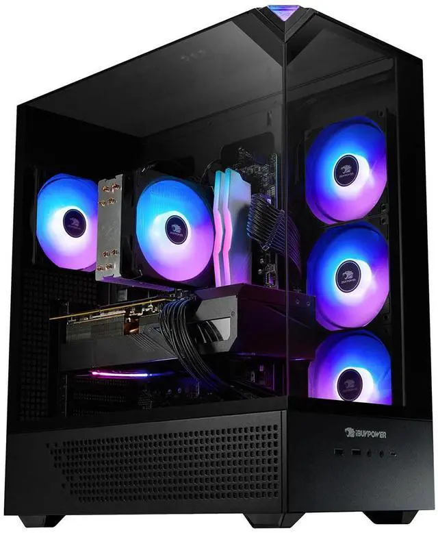 Alt view image 9 of 14 - iBUYPOWER Element Gaming PC Desktop - Intel Core i9 14900F, NVIDIA GeForce RTX 5070 12GB, 32GB DDR5 RGB RAM, 1TB NVMe SSD