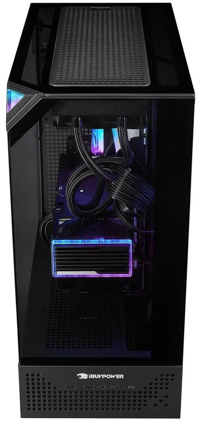 Alt view image 11 of 14 - iBUYPOWER Element Pro Gaming PC Desktop - AMD Ryzen 7 9800X3D, AMD Radeon RX 9060XT 8GB, 32GB DDR5 RGB RAM, 2TB NVMe SSD