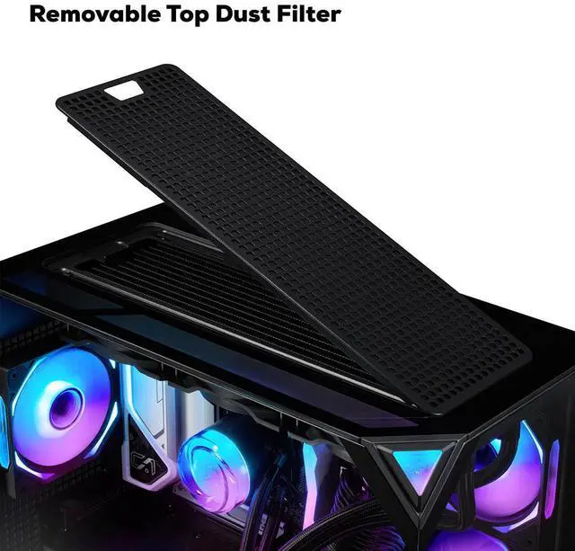 Alt view image 13 of 14 - iBUYPOWER Element Pro Gaming PC Desktop - AMD Ryzen 7 9800X3D, AMD Radeon RX 9060XT 8GB, 32GB DDR5 RGB RAM, 2TB NVMe SSD