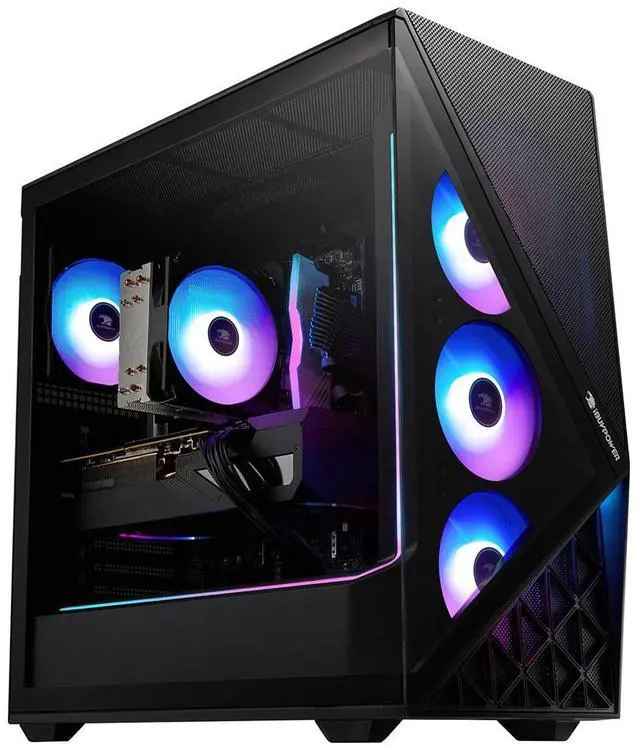 Alt view image 9 of 14 - iBUYPOWER Slate Gaming PC Desktop - AMD Ryzen 7 8700F, AMD Radeon RX 6600 8GB, 16GB DDR5 RGB RAM, 1TB NVMe SSD