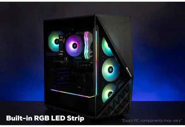 Alt view image 11 of 14 - iBUYPOWER Slate Gaming PC Desktop - AMD Ryzen 7 8700F, AMD Radeon RX 6600 8GB, 16GB DDR5 RGB RAM, 1TB NVMe SSD