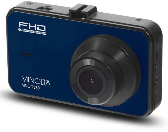 Alt view image 3 of 6 - Minolta MNCD330 12MP Full HD 3.0" LCD Screen Dash Camera, Blue